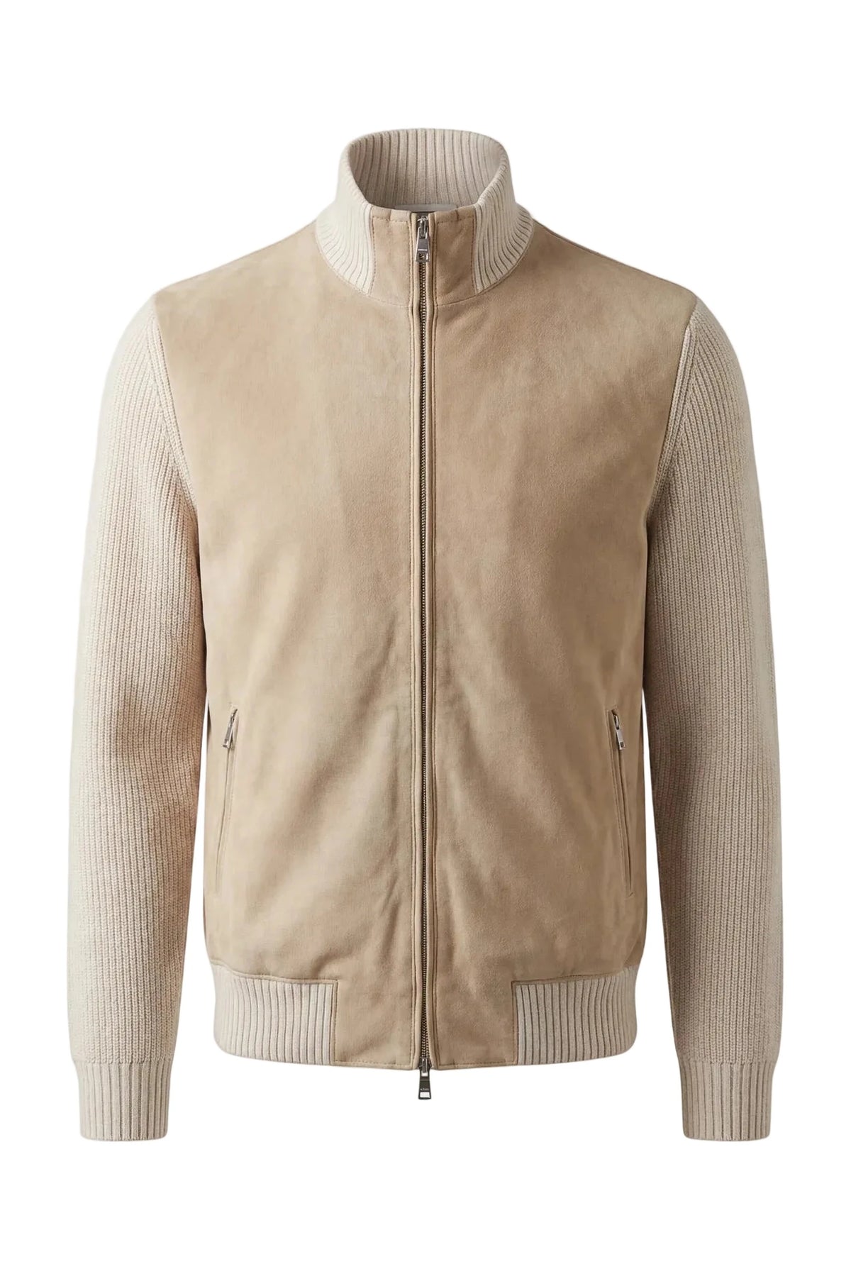 Beige semsket cardigan