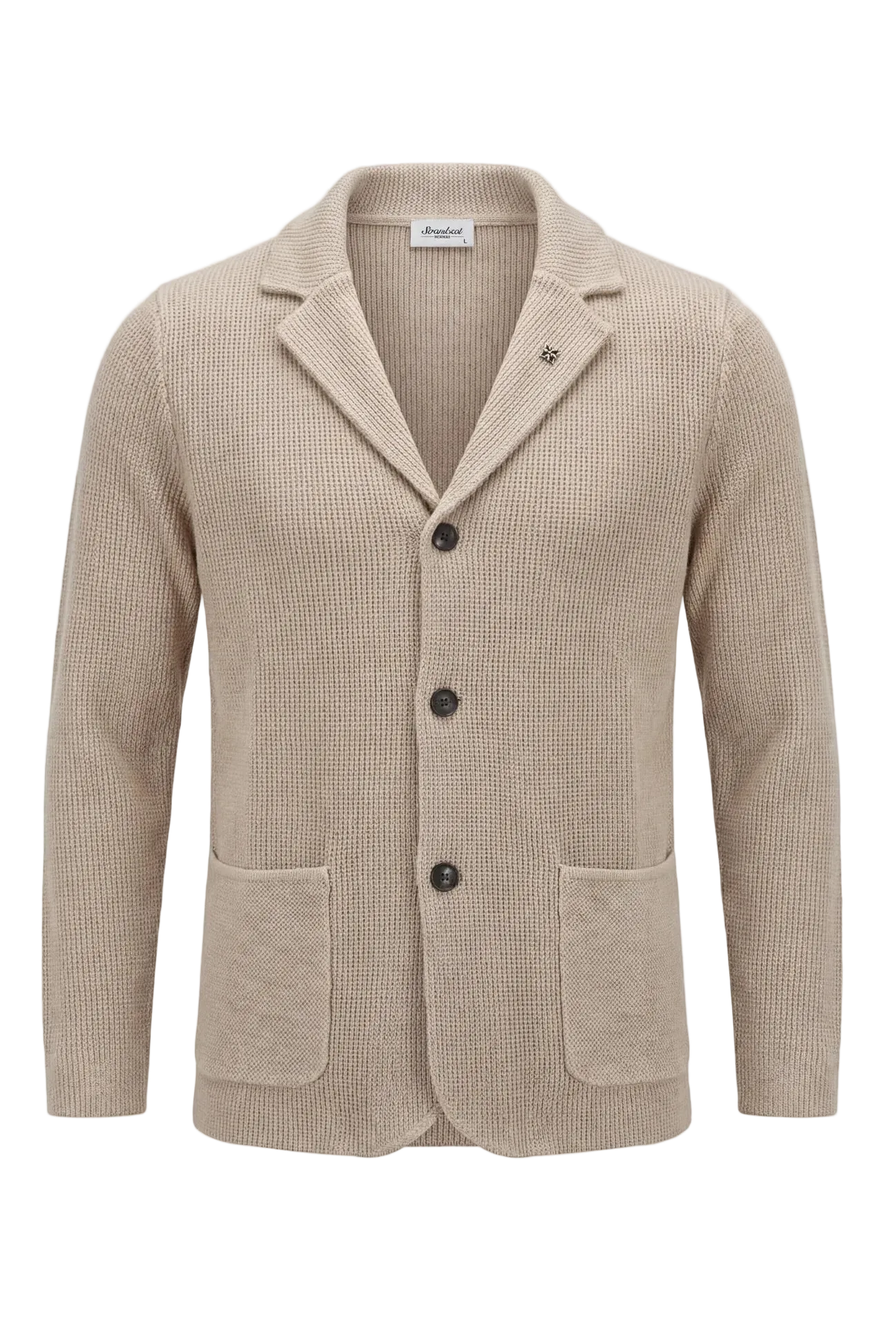 Strikket blazer beige