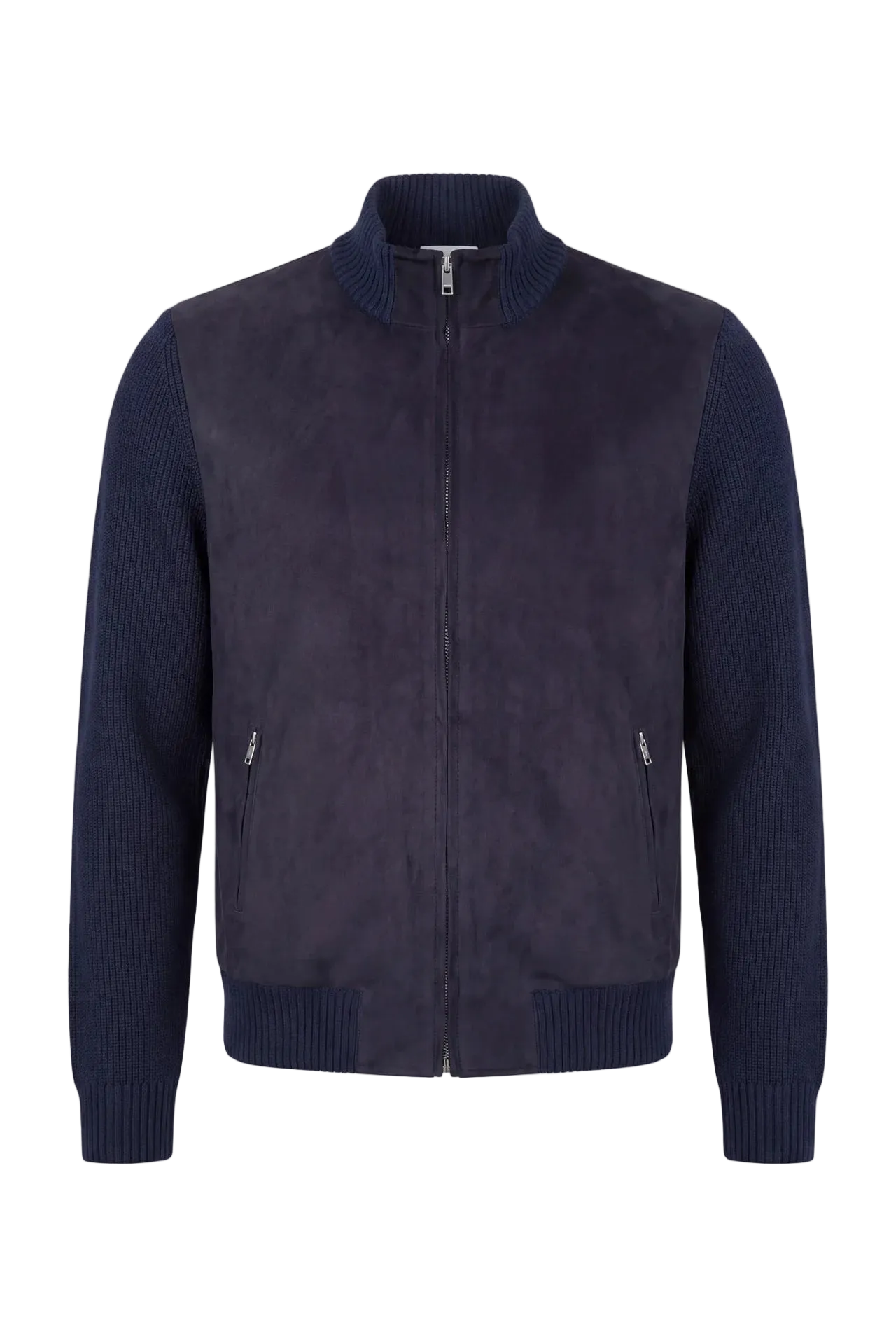 Navy semsket cardigan