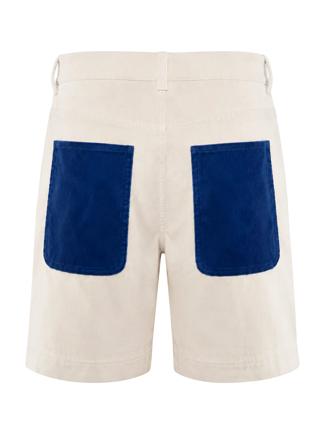 Cord Shorts – Blå/Off White
