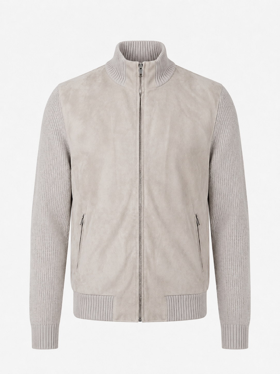 Grå semsket cardigan