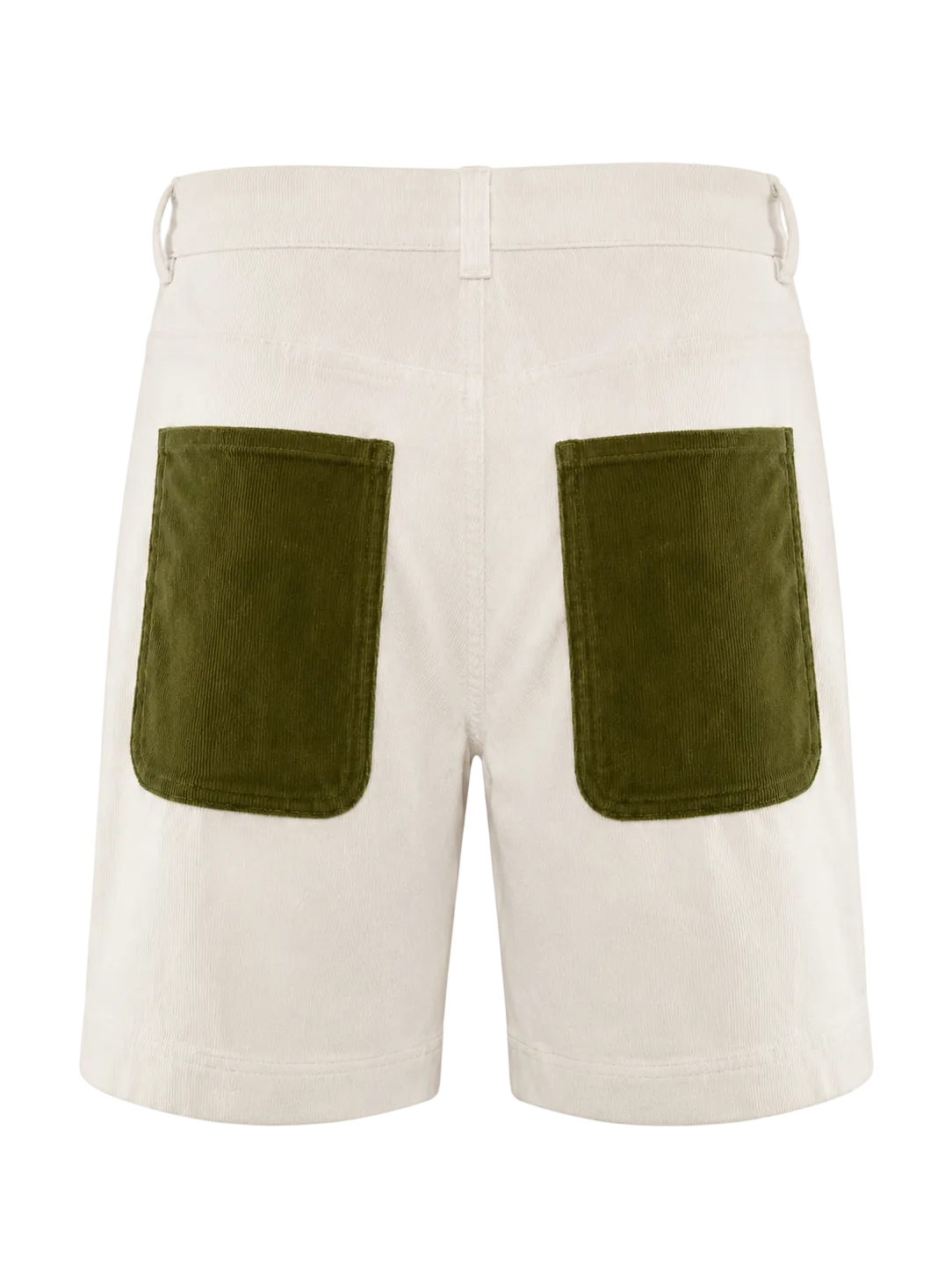 Cord Shorts – Olive/Off White