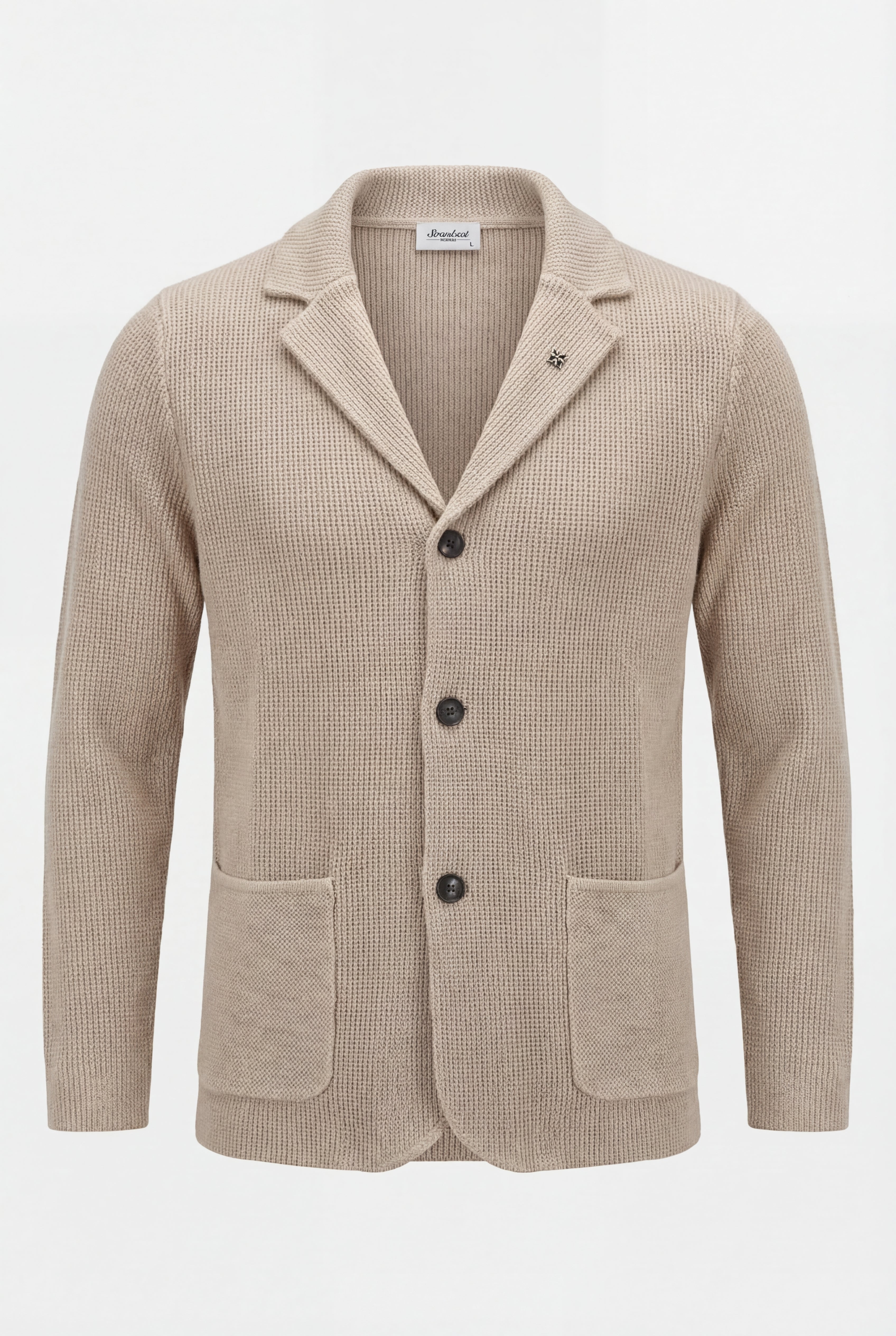 Strikket blazer beige