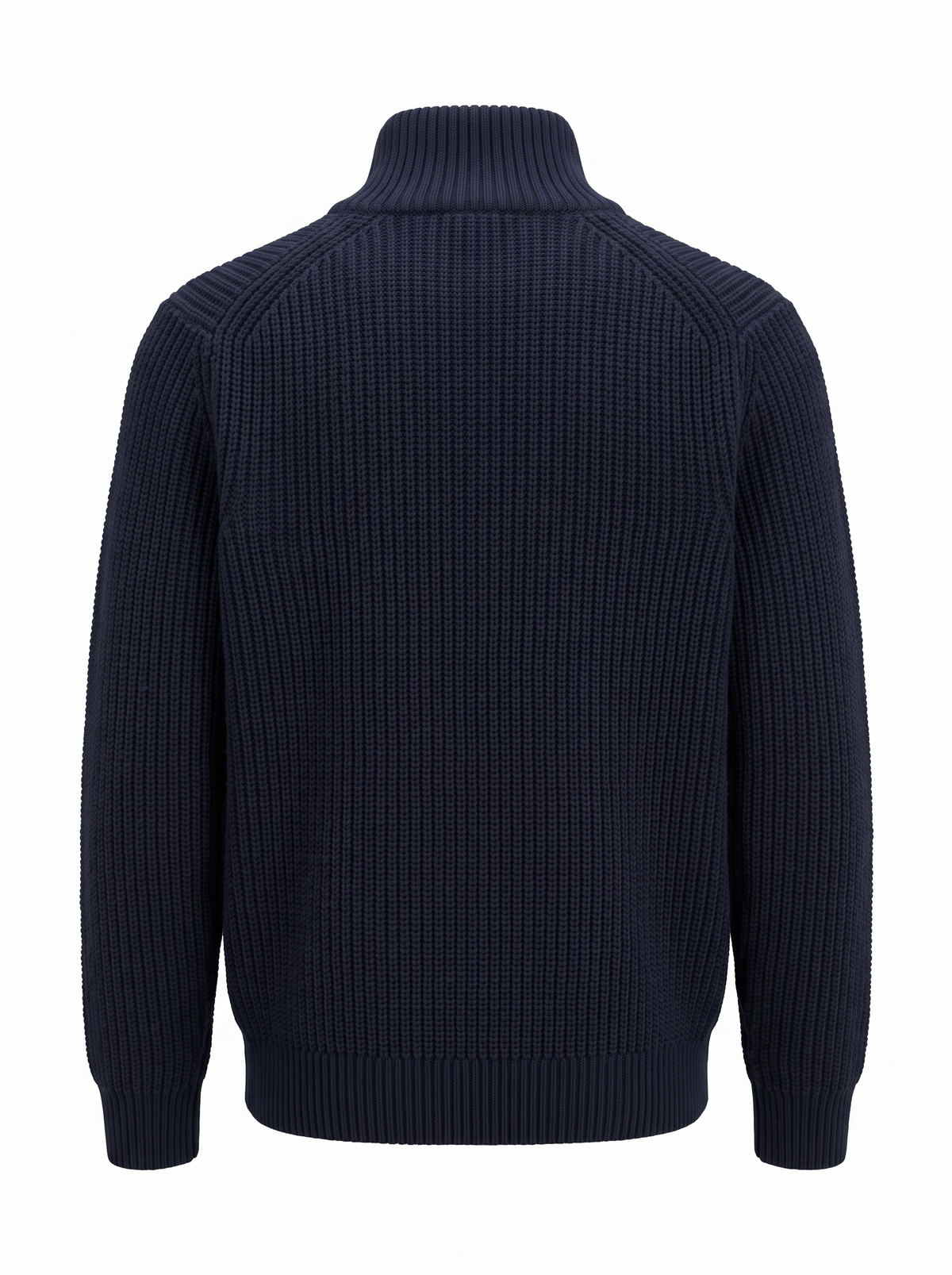 strikket zip navy