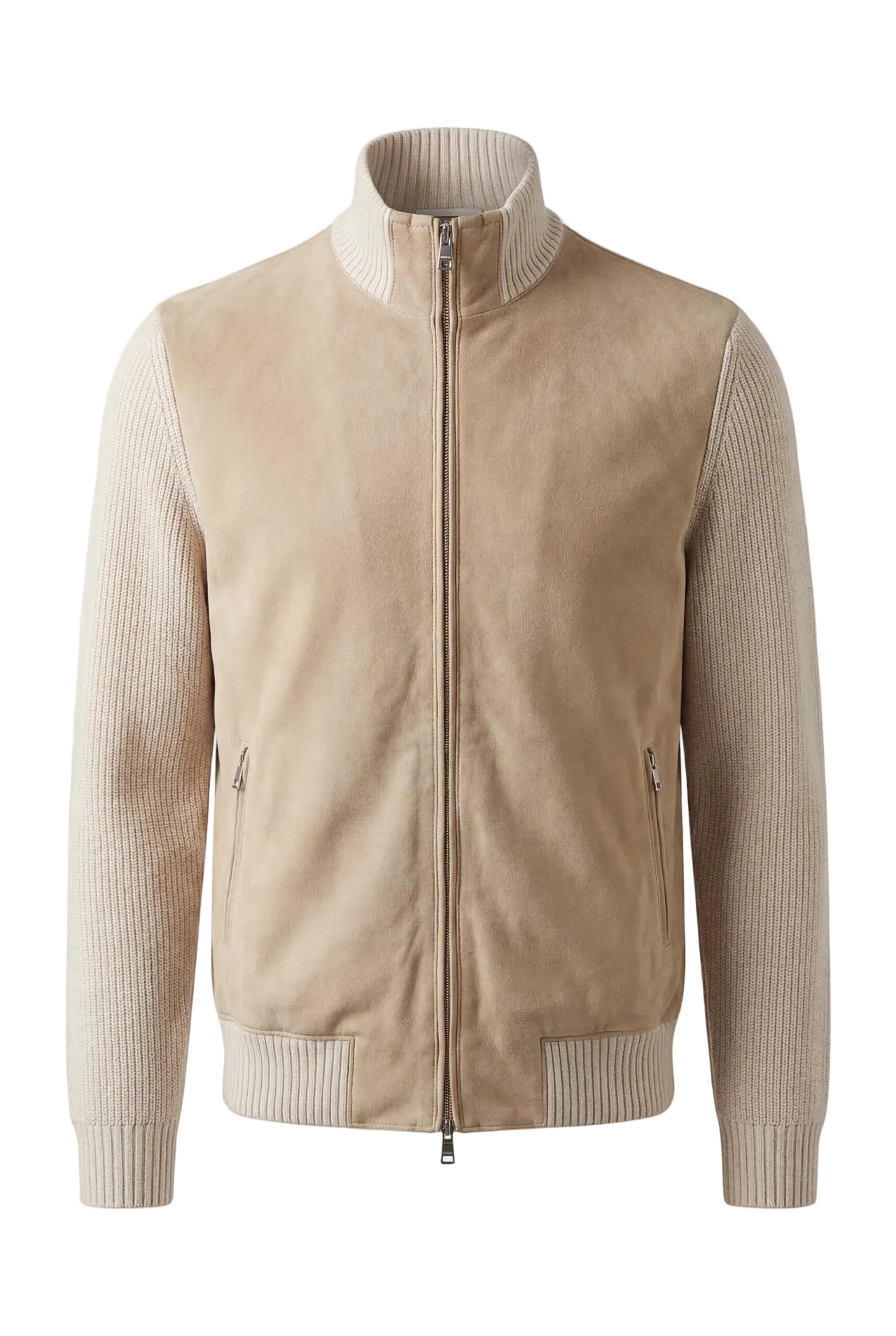 Beige semsket cardigan