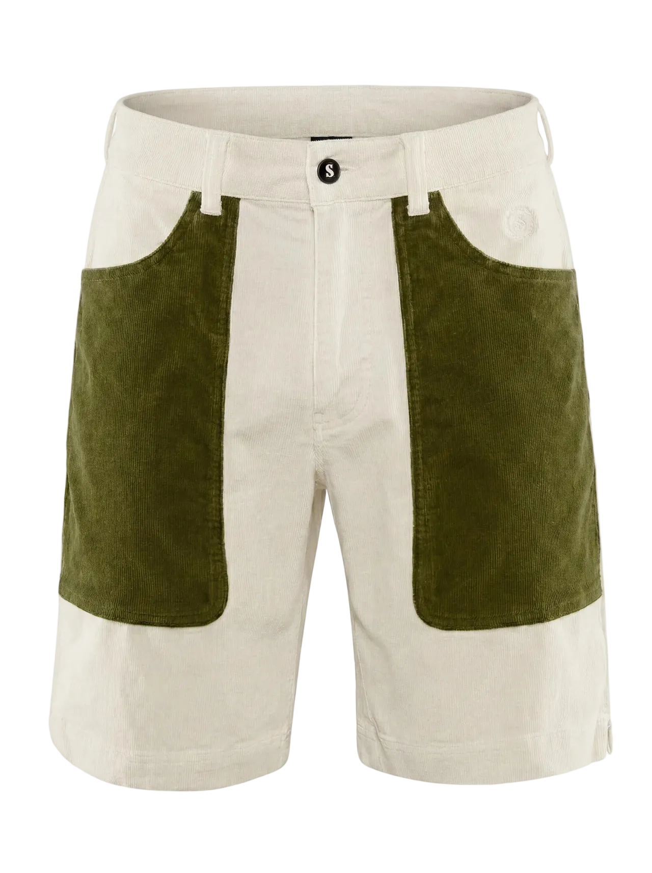 Cord Shorts – Olive/Off White