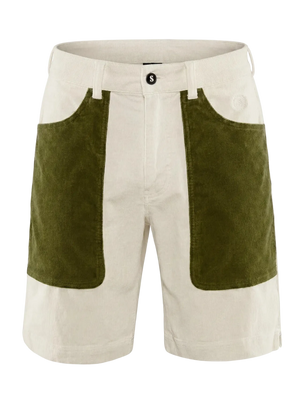 Cord Shorts – Olive/Off White