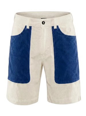 Cord Shorts – Blå/Off White