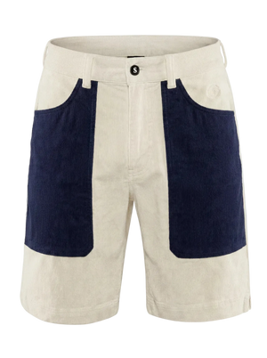 Cord Shorts – Navy/Off White