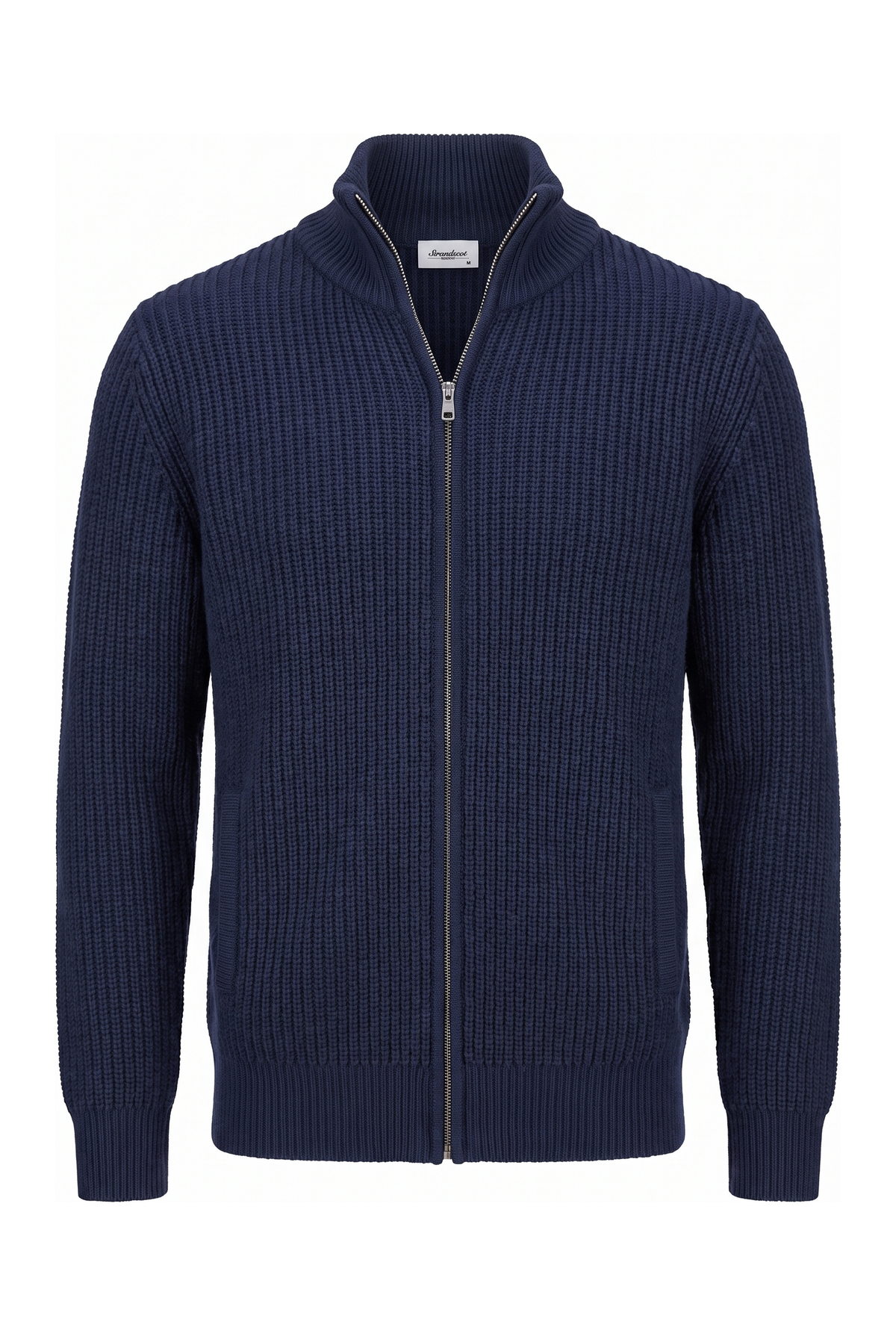 strikket zip navy